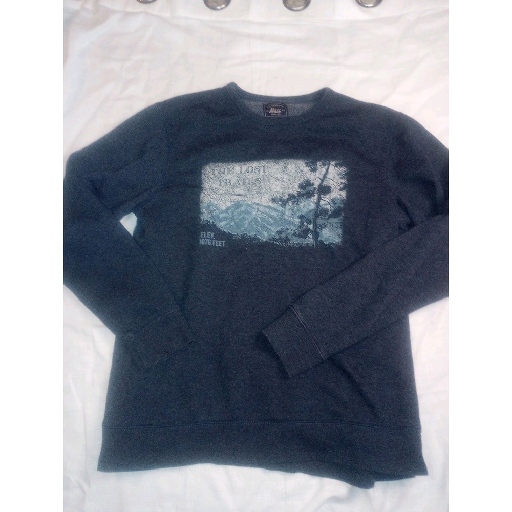 GH Bass Co Graphic Long Sleeve Sweatshirt‎ Crew Fleece Large Mens